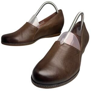Dansko Liliana Hidden Wedge Heels Women Sz 40 9.5 Brown Leather Casual Comfort